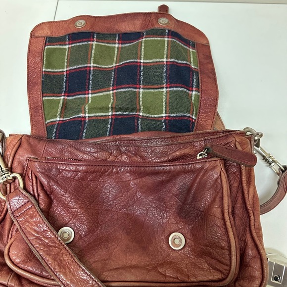 Liebeskind Berlin Rushton Ikea Distressed Leather Shoulder Bag Messenger Flap - Picture 7 of 14